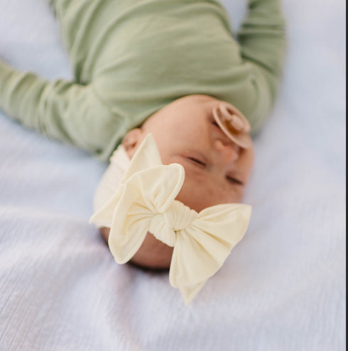 fab-bow-lous®-ivory Baby Bling Bows clips headbands - Sophia's Style-